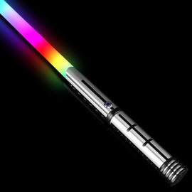 Dueling RGB light saber ,Somatosensory Controls Sound Effects,Premium Metal Hilt,Light Up Toys,Kids and adult toys， buster sword