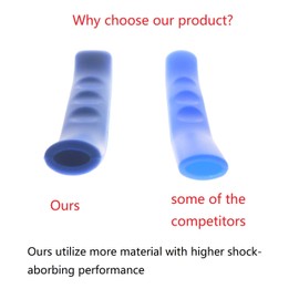 Anti-Slip Shock-Absorbing and Comfortable Brake Handle Silicone Sleeve Universal Brake Lever Protection Cover for Road Bike and MTB，2 Pairs (Red)