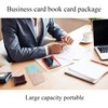 Jasenna Business Card Holder,Business Card Book Case PU Leather Organization