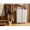 Furnulem White Tall Dresser for Bedroom with 7 Drawers, Vertical