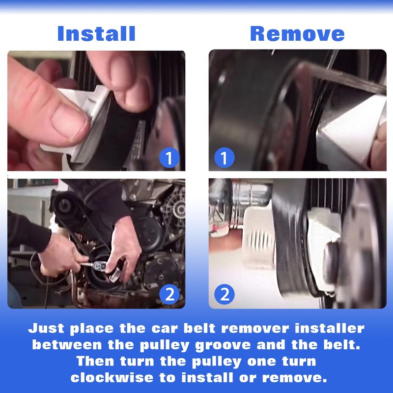 LEONTOOL Metal Belt Remover, 2 Piece Metal Stretch Belt Mate