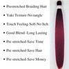 Braiding Hair Pre stretched Dark Red Prestretched Braiding Hair for