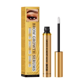 Eyebrow Growth Serum,W3W Eyebrow Enhancer for Boost Lash Growth Serum, Advanced Formula for Longer, Fuller, and Thicker Lashes Eyebrow, 4 ML (Golden)