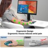 Ergonomic Mouse,Bluetooth Vertical Wireless Mouse,LED Rechargeable Optical Computer Mice, Portable(BT5.2