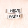 ZRAY Silver Keep Going Ring Inspirational Jewelry Stainless Steel Engraving