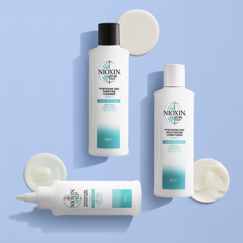 Nioxin Scalp Recovery Kit for Unisex with Cleanser, Moisturizing Conditioner,