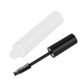 RDEXP Transparent Plastic Black Cap Empty Tubes Eyelash Containers Bottle Pack of 5 (10ML)