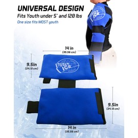 PRO ICE COLD THERAPY PRODUCTS Pro Ice Wearable Youth Shoulder and Elbow Ice Pack Wrap | with Reusable Ice Packs & Adjustable Straps | Arm Ice Pack Wrap for Pitchers - PI-220