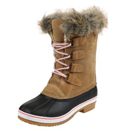 Northside Unisex-Child Kathmandu Snow Boot, Tan/Pink, 11 M US Little Kid