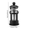 Portable Stainless Steel Glass Cafetiere French Press Maker Home Office