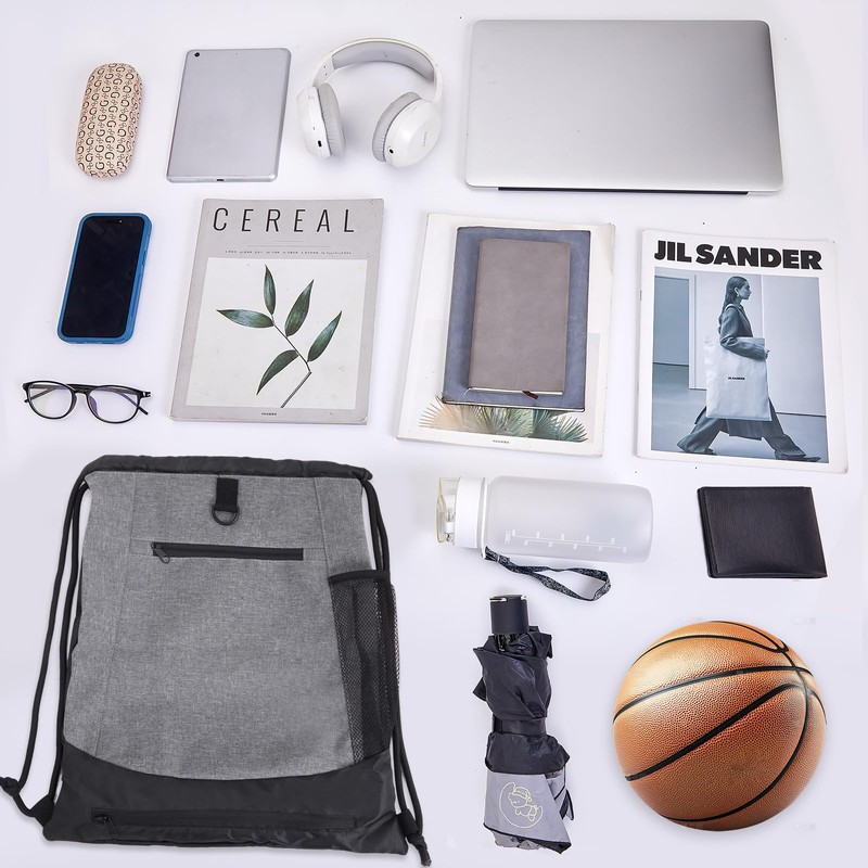 DEKAYAKER Drawstring Basketball Bag - Portable Soccer Volleyball Carrier Expandable