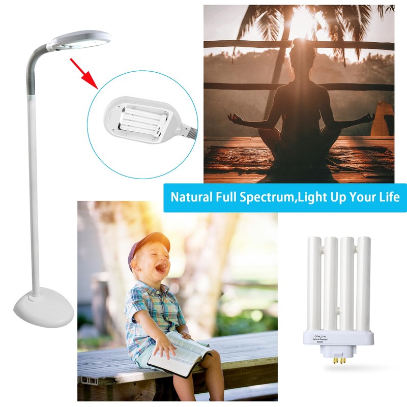 Valoisa 2 Pack CFML27W Natural Daylight Spectrum Fluorescent Light Bulb,Replacement