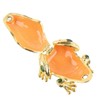 Rhinestone Frog Jewelry Box Painted Electroplated Frog Figurine Jewelry Boxes