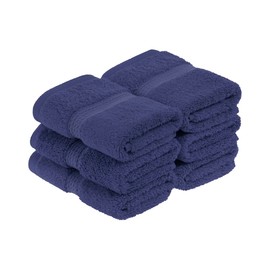 6-Piece Face Towel Set, Premium Long-Staple Cotton, 900 GSM, Navy Blue
