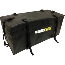 MaxxHaul 50912 Soft Shell Cargo Carrier Bag for Hitch Mount Cargo Rack - Heavy Duty and Water Resistant 47 inch x 20 inch x 20 inch Black with Tie Down Straps