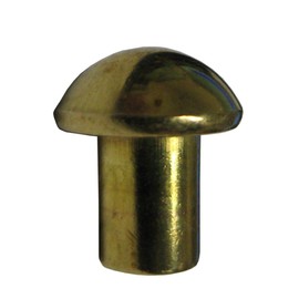 5/32" X 1/2" Solid Brass Round Head Rivet, .279 Head Dia., .117 Head Height, (Pack of 1/2 LB - Approximately 110 Pieces)