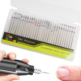 Pack of 30 Diamond Nail Drill Bits, Ceramic Drill Bits for Nails, Acrylic, Diamond Cuticle Efile Carbide Remover for Home, Salon, Gel, Manicure, Pedicure Tools