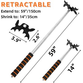 Covzoe 2 Pack Retractable Billiard Cue Stick, Pool Bridge Stick with Removable Bridge Head, Pool Cue Accessories with EVA Handle for Table Competition