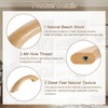 sourcing map 4Pcs Wood Drawer Pulls Handles, 64 mm/2.5" Hole