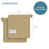 JEMIDI Pot Holder Set, Beige, Heat Resistant Cloths, Set of