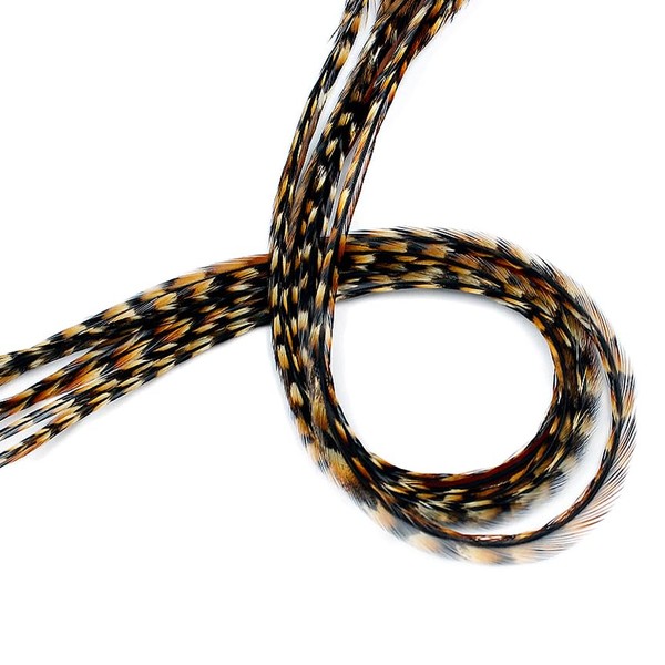 Auburn Naturals 5 Real Feather Hair Extensions 22-28cm with Rings/Loops
