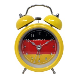 Starlet24 Bell Alarm Clock Germany Motif Clock Alarm Clock Table Clock Yellow