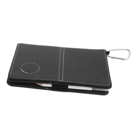 NOLITOY 1pc Portable Golf Scorecard Holder Pu Leather Protector Simple Black Design for Recording for Golf