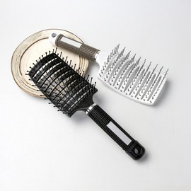 Styling Volume Detangling Hairbrush Rib Brush Black 4ea