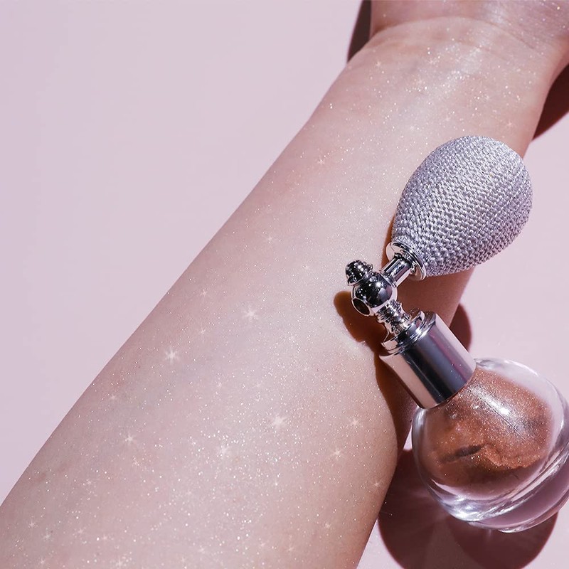 Dazyteai Highlighter Powder Spray,Glitter High Gloss Powder,Shimmer Sparkle Powder Makeup
