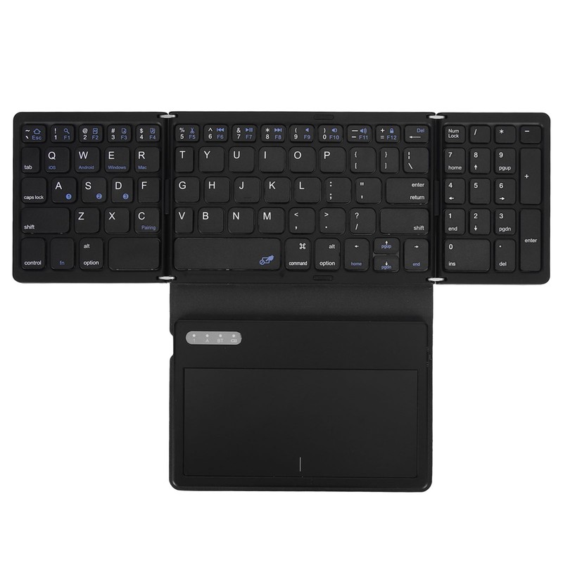 Foldable Bluetooth Keyboard Low Latency Bluetooth 5.1 Full Size Keyboard