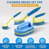 Scrub Brush Set for Bathroom Kitchen Bathtub Toilet Deep Cleaning