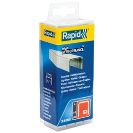 Rapid Rapid Tackerklammern Typ 53, 16mm Klammern, 2.400 Stk. Kunststoffbox, Feindrahtklammern fr Holz und Stoffe