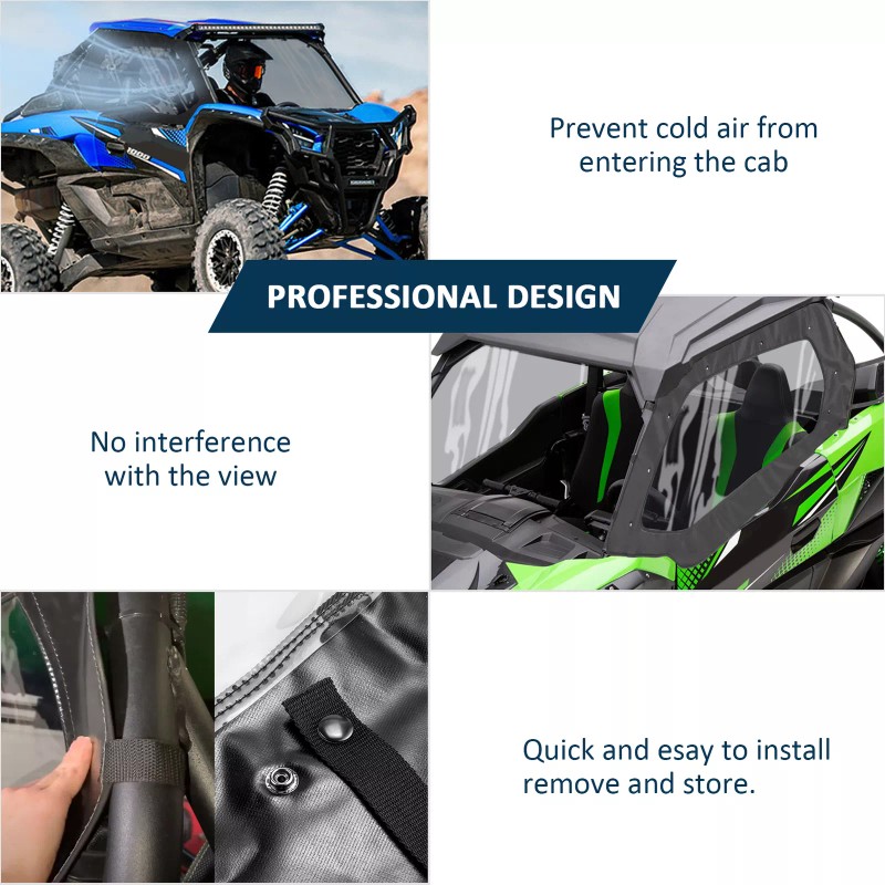 SI Upgraded Soft Upper Doors Set for 2020-2024 Kawasaki Teryx