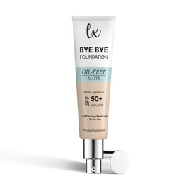 Lx Blend Bye Bye Foundation Oil Free Matte Coverage Moisturizer With SPF 50 (MEDIUM) 1 FL OZ
