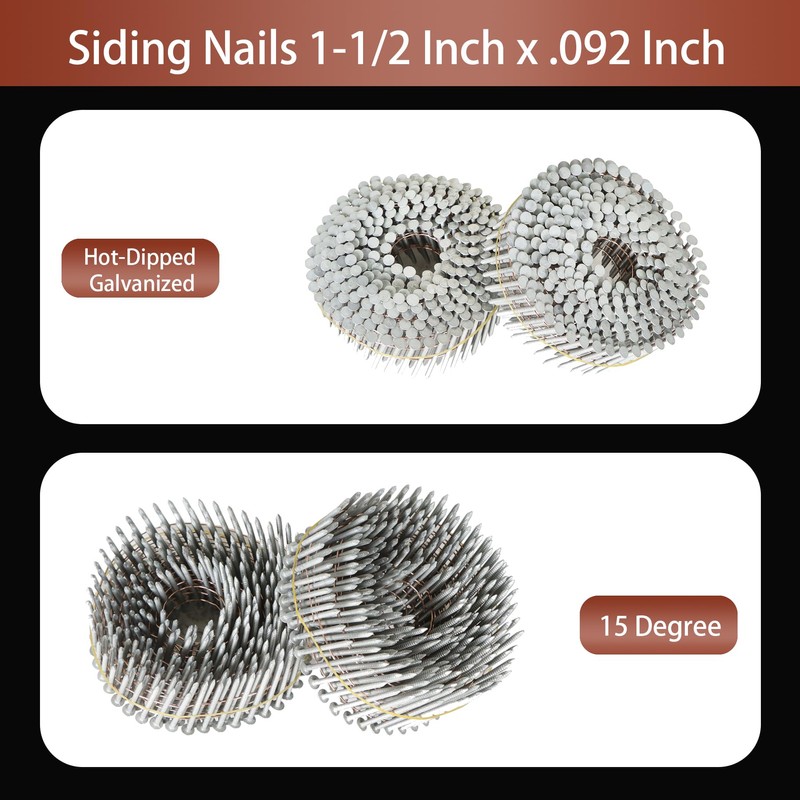 Timunr 3600 Count Siding Nails 15 Degree 1-1/2 Inch x