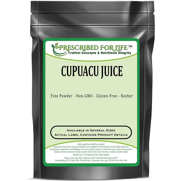 Prescribed for Life Cupuacu Juice Powder | High Fiber Fruit Smoothie Powder | Immune Booster | Natural, Gluten Free, Vegan, Non-GMO, Soy Free, No Fillers, 12 oz (340 g)