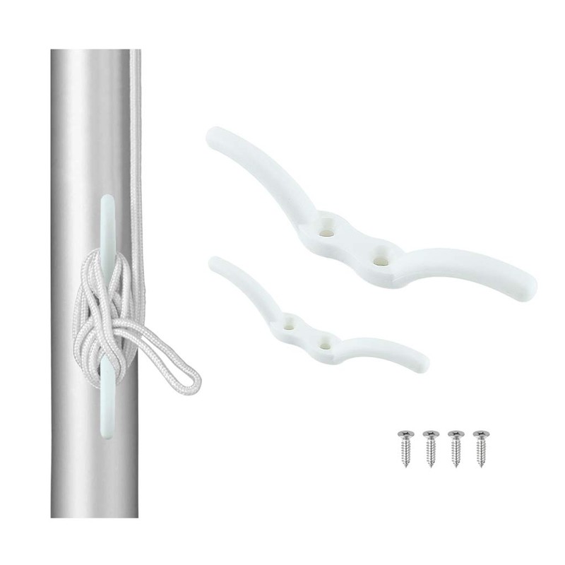 VTurboWay 2 Pack Nylon White Rope Cleat 4" Marine Grade