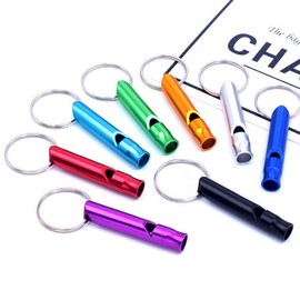 Colorful Whistle Keychain for Car Keys, Couples & Club Souvenirs Mini Silver 50ea