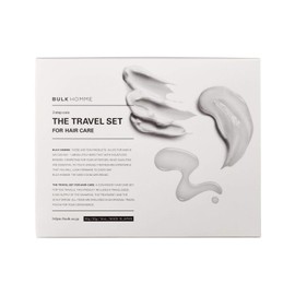 BULKHOMME THE TRAVELSET FOR HAIR CARE Trial Set, Hair Care, 5 Day Supply, For Men, Shampoo, Treatment, Scalp Serum, Travel, Trial, Mini Pouch Included, Sauna