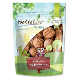 Food to Live Jumbo Walnuts in Shell, 10 Ounces — California Chandler Variety. Rich in Omega-3s and Antioxidants. Keto-Friendly, Fresh, Raw, Kosher