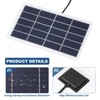 sourcing map 5V 2W 0.4A Mini Solar Panels, 3.2m Wire