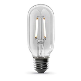 Feit Electric Vintage Exposed Filament Clear Glass LED T14 with a Medium E26 Base Light Bulb - 40W Equivalent - 10 Year Life - 300 Lumen - 2100K Soft White - Dimmable | Original Vintage