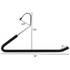 HUJI Heavy Duty Open Ended Easy Slide Chrome Trouser Hangers