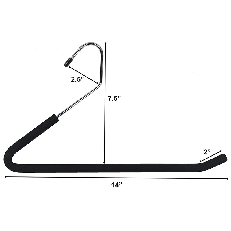 HUJI Heavy Duty Open Ended Easy Slide Chrome Trouser Hangers