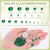 400PCS SS30/6mm Crystal Rhinestones (Emerald Green), Bedazzling Flatback Glass Rhinestones