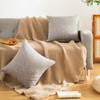 Haguko 40x40 Linen Texture Nordic Peach Skin Soft Touch Throw