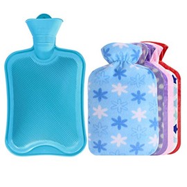 1.8L Heißwasserflasche + Random Flanellabdeckung Hot & Cold Relief # 02