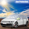 CICMOD Half Car Cover Universal Silver Windscreen Side Window Snow