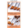Paint Brushes Nylon Hair Angular Brushes 13pcs Long Handle Acrylic