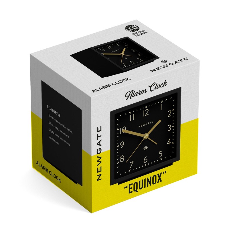 NEWGATE® Equinox Alarm Clock | Designled Cube Shaped Modern Alarm